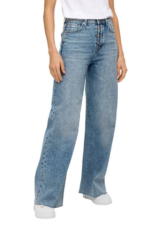 s.Oliver Wide leg Jeans 'Suri' in Blue Denim