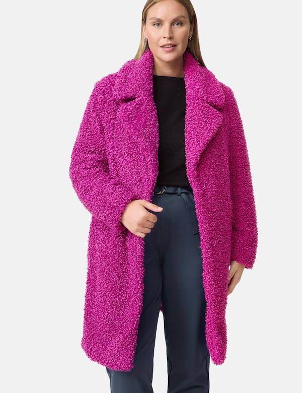 SAMOON Between-Seasons Coat in Fuchsia