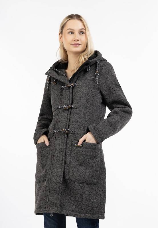 Schmuddelwedda Between-Seasons Coat In Dark Grey