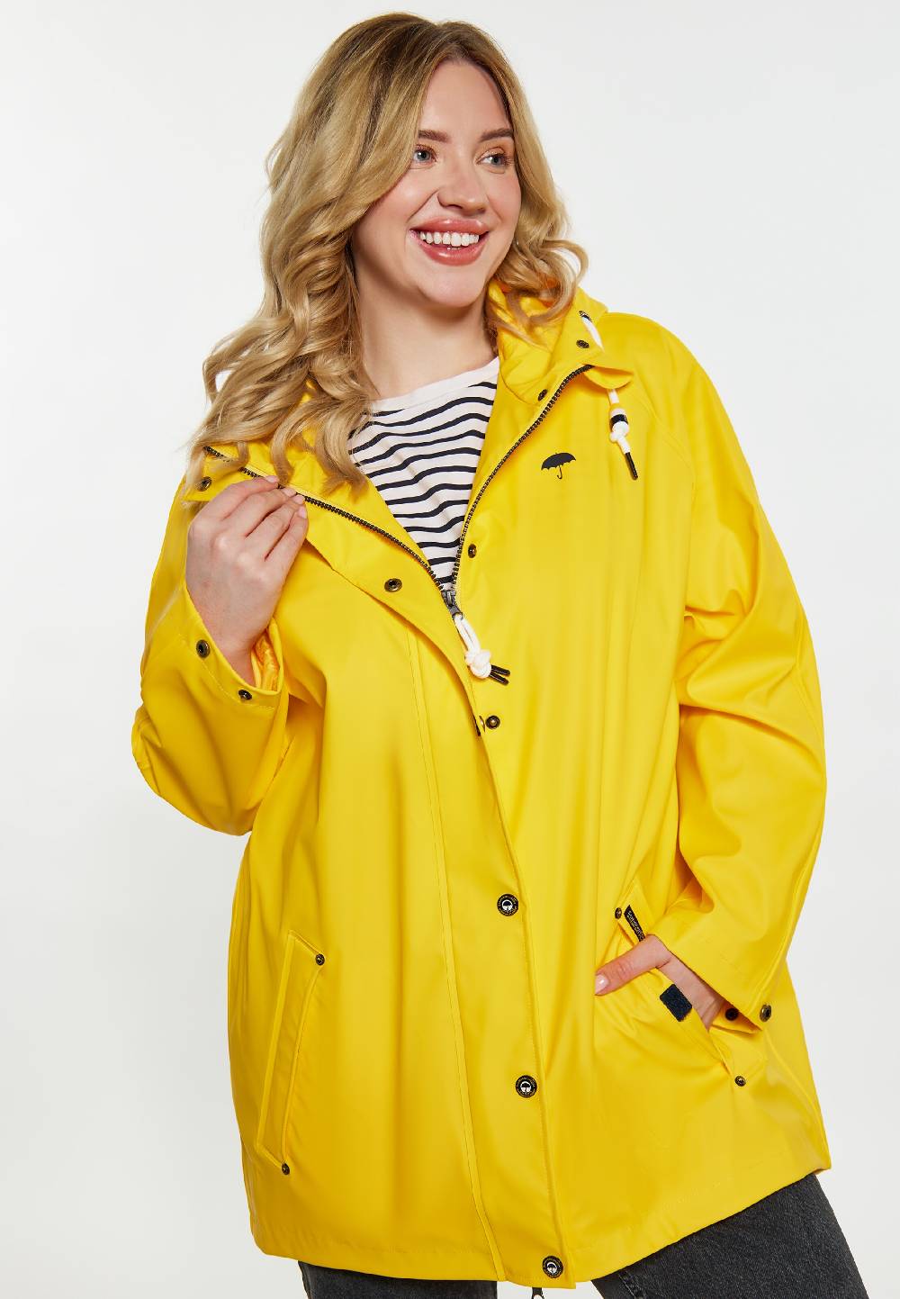 Schmuddelwedda Between-Seasons Coat In Yellow