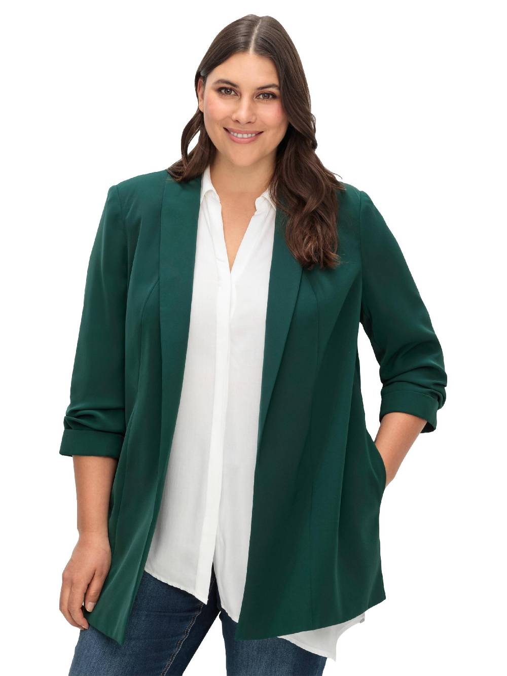 SHEEGO Blazer In Dark Green