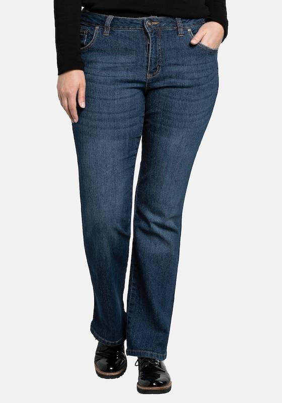 SHEEGO Boot cut Jeans 'Maila' in Dark Blue
