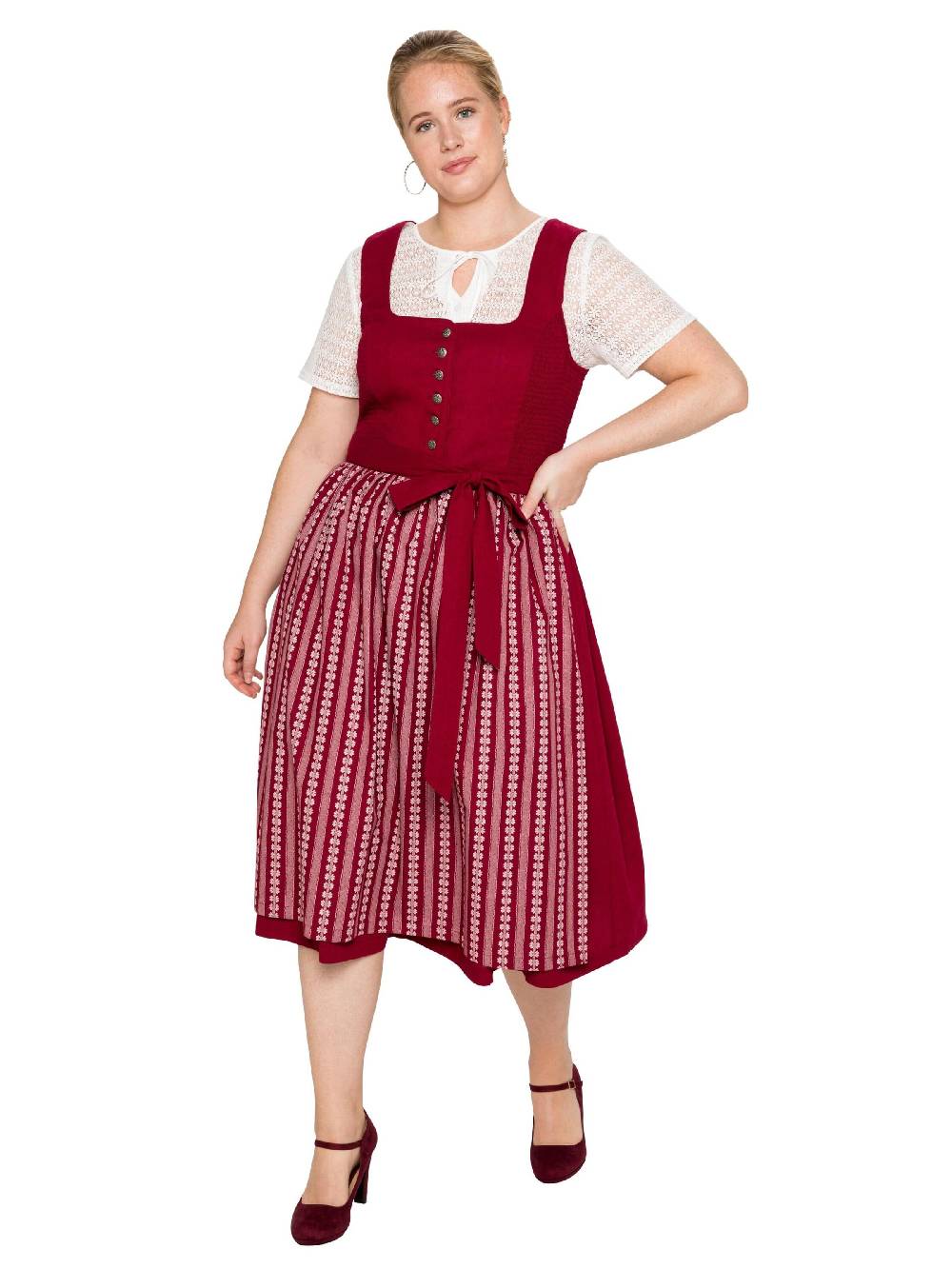 SHEEGO Dirndl In Bordeaux