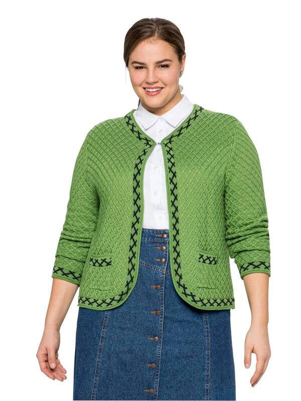 SHEEGO Knitted Janker in Green