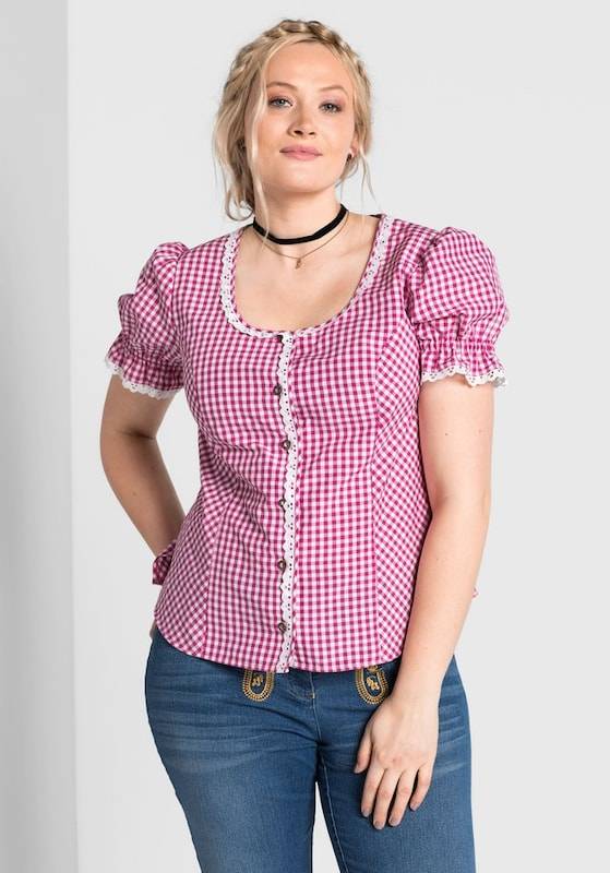 SHEEGO Traditional Blouse in Pink