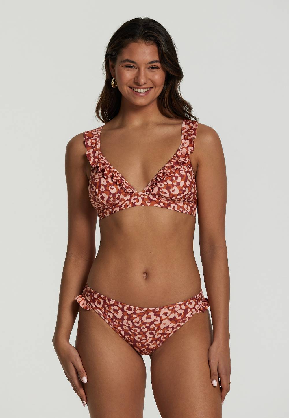 Shiwi Triangle Bikini 'BOBBY' In Auburn, Cognac, Cappuccino