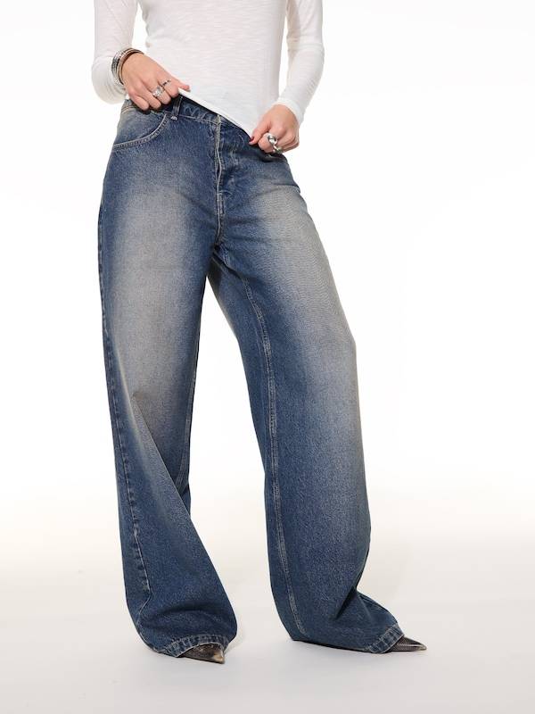 SHYX Loose fit Jeans in Dark Blue