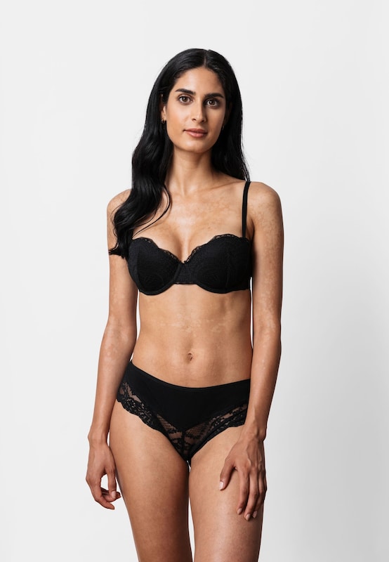 SNOCKS Boyshorts 'Spitze' in Black