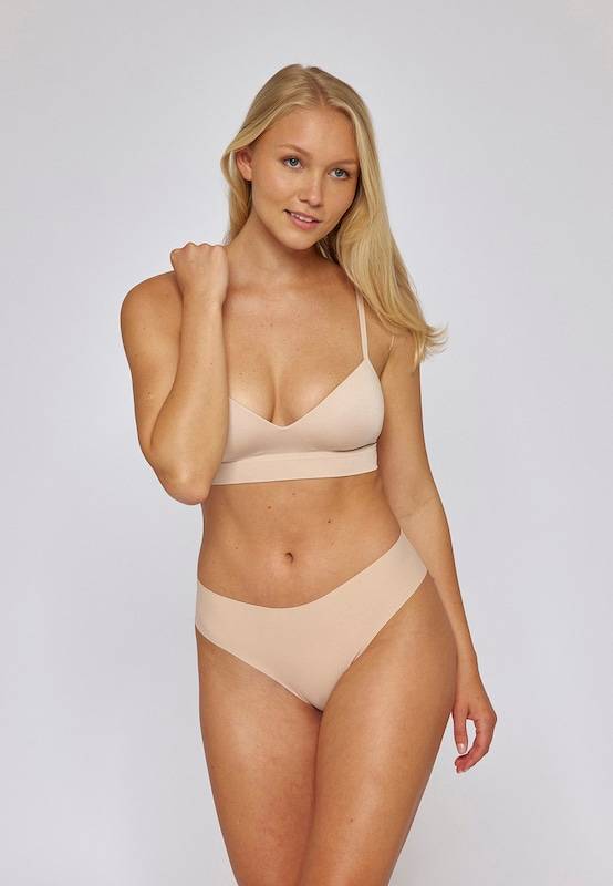 SNOCKS Panty 'Hipster' in Light Beige