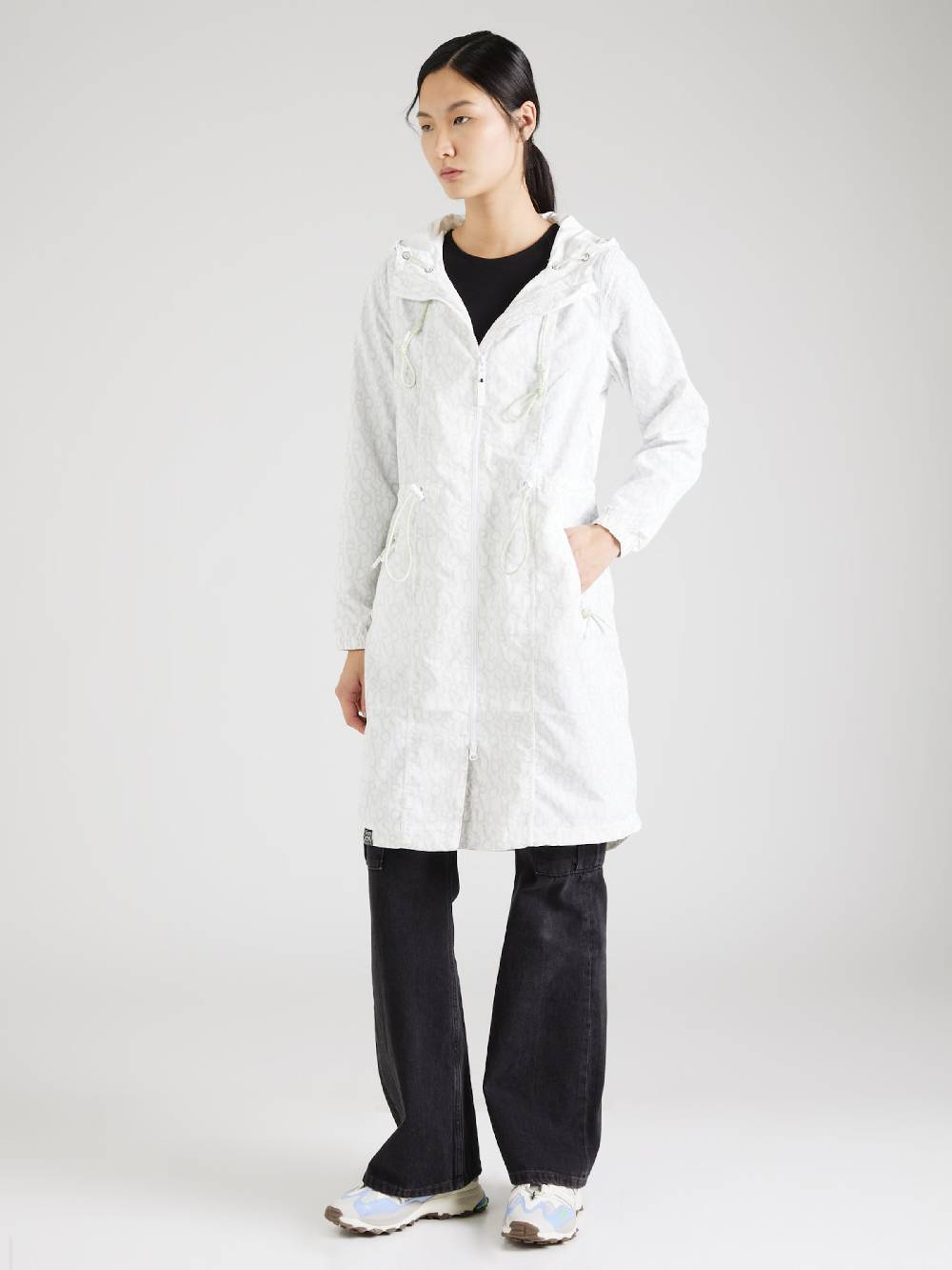 Soccx Between-Seasons Parka In Wool White
