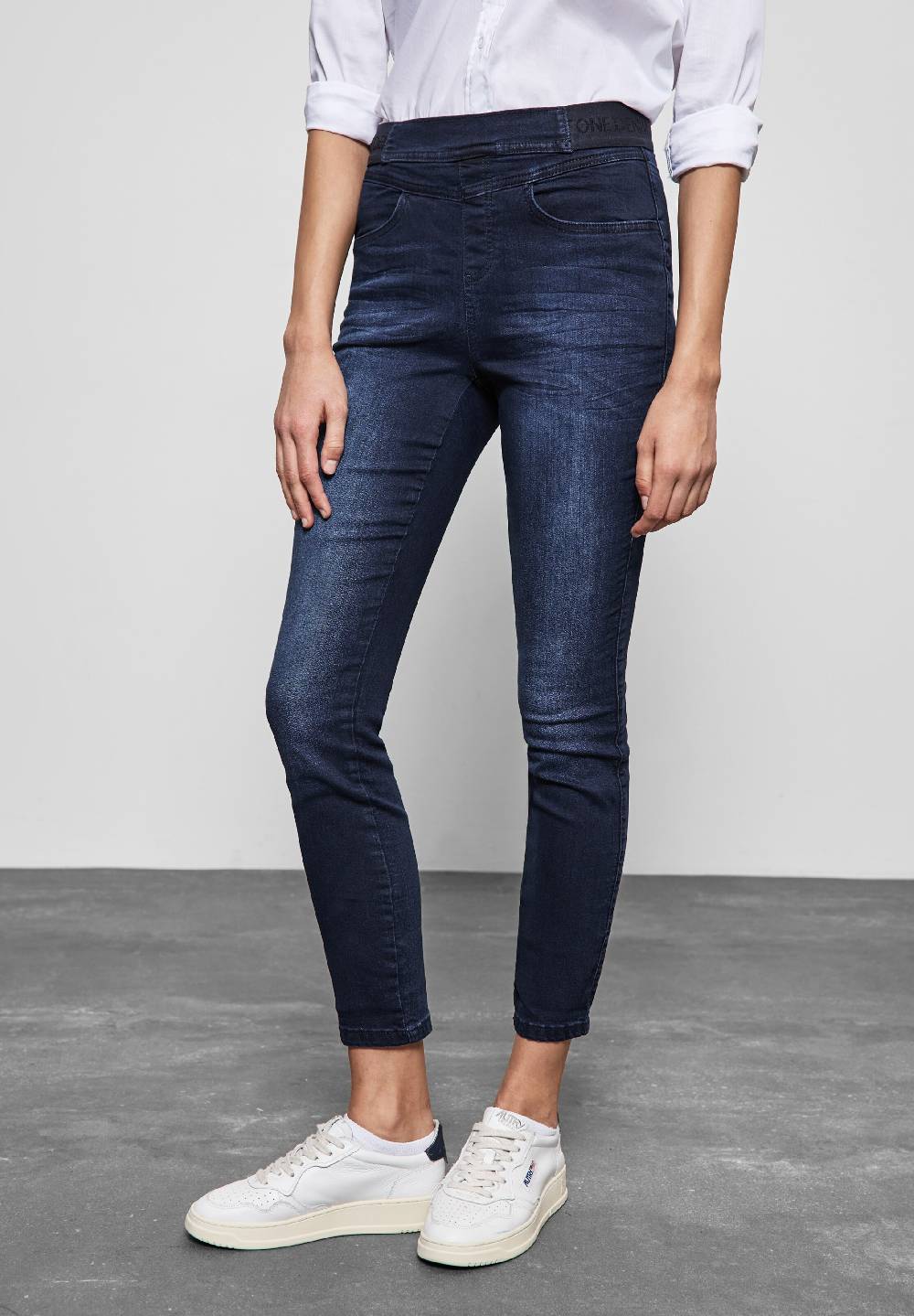 STREET ONE Skinny Jeggings In Navy