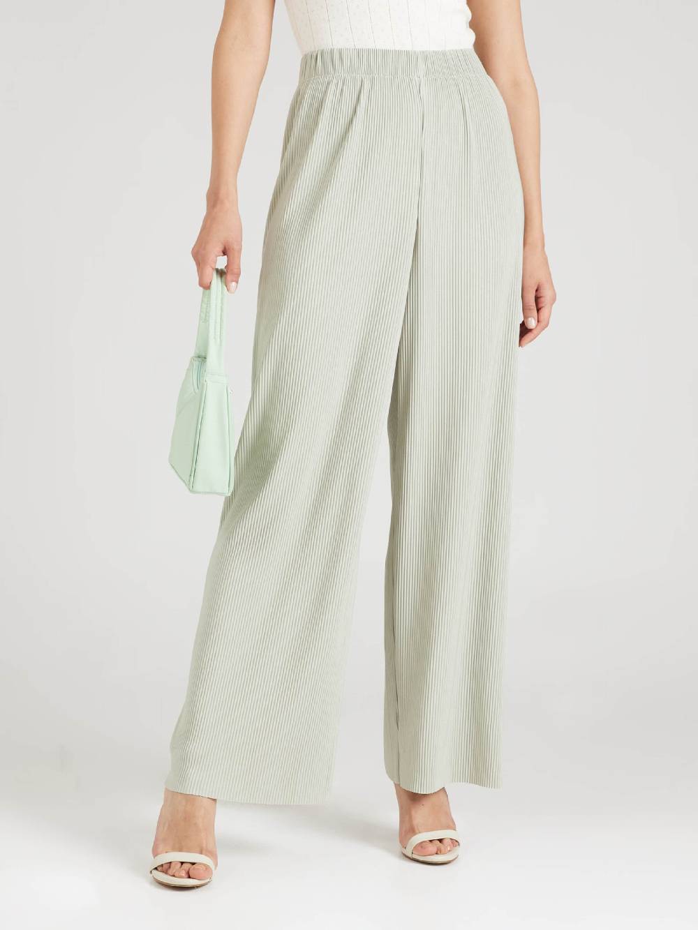 STUDIO SELECT Wide Leg Pants 'Celina' In Pastel Green