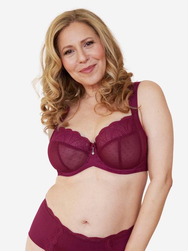 SugarShape T-shirt Bra 'Clara' in Bordeaux