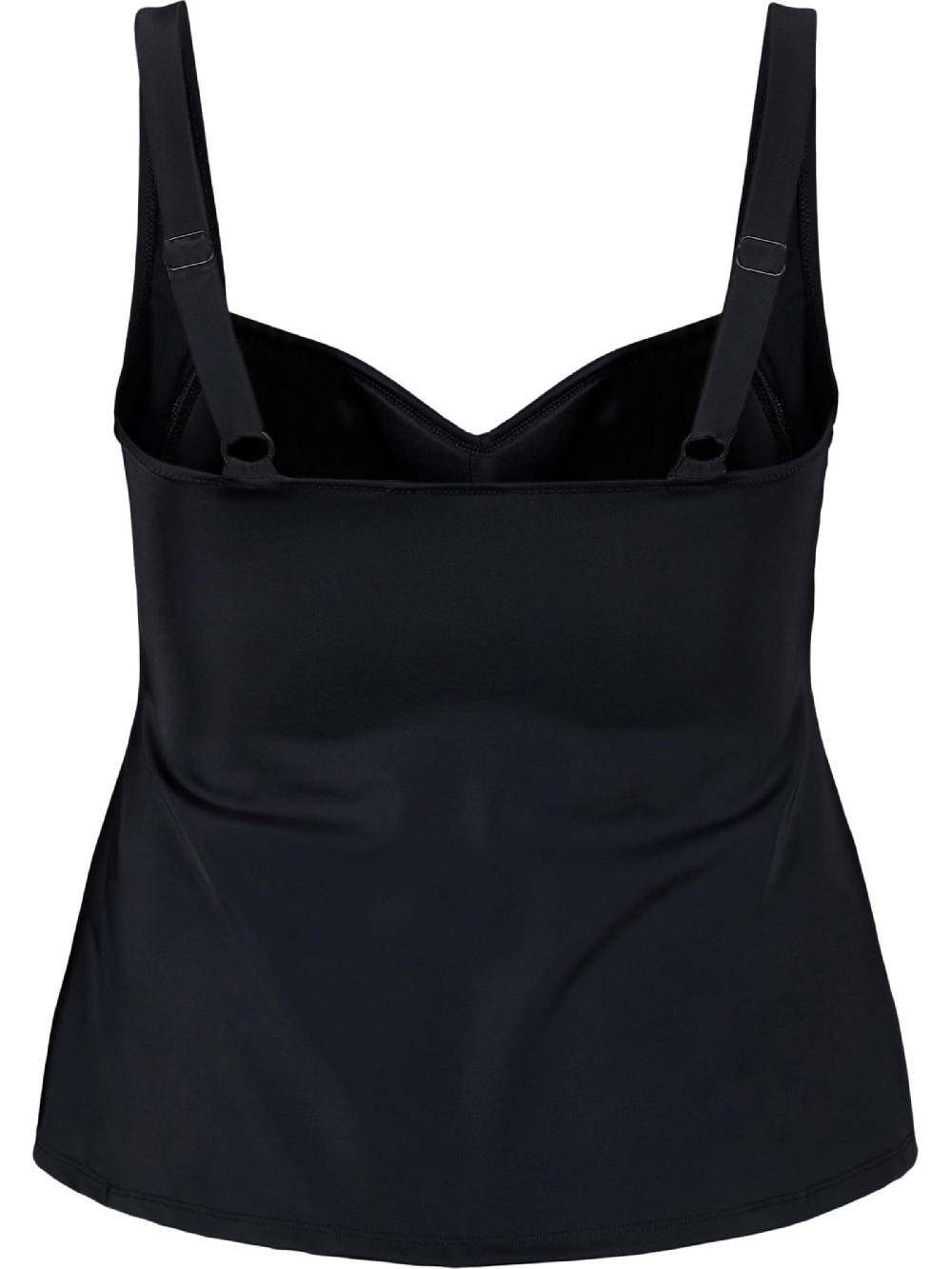 Swim By Zizzi T-shirt Tankini Top 'SBasic' In Black