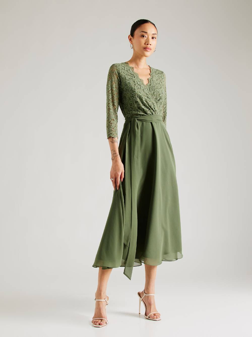 SWING Cocktail Dress In Khaki