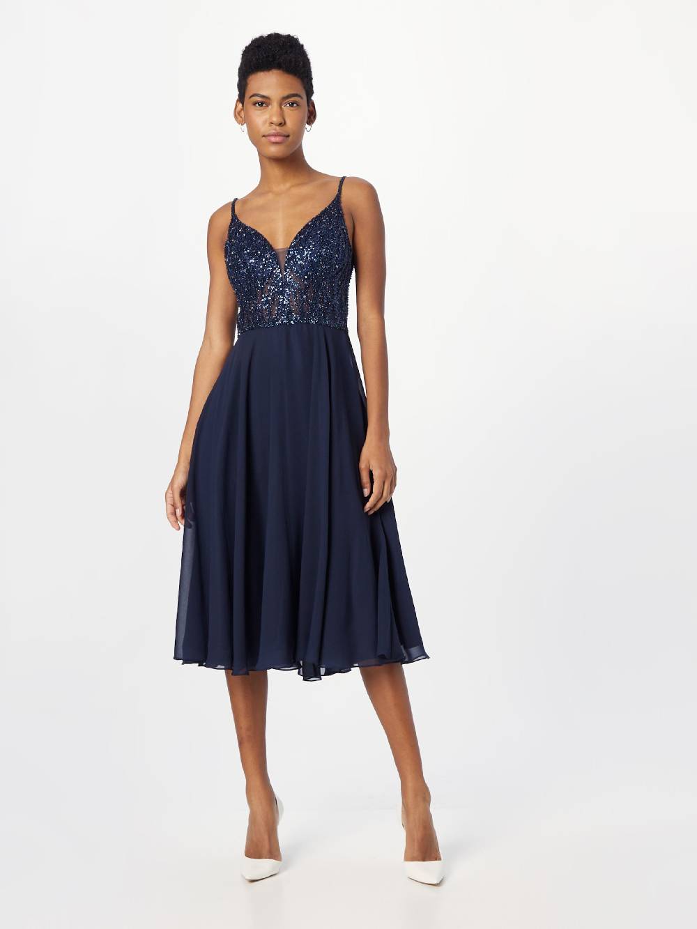 SWING Cocktail Dress In Navy