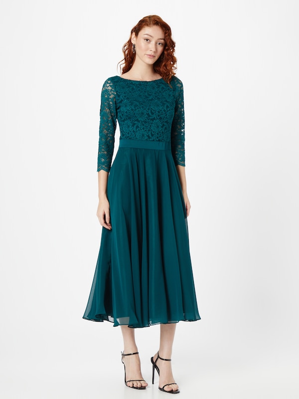 SWING Evening Dress in Dark Green