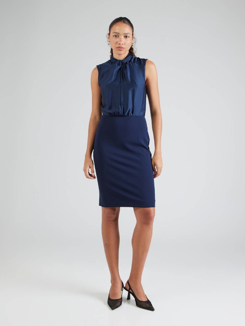 SWING Sheath Dress In Marine Blue