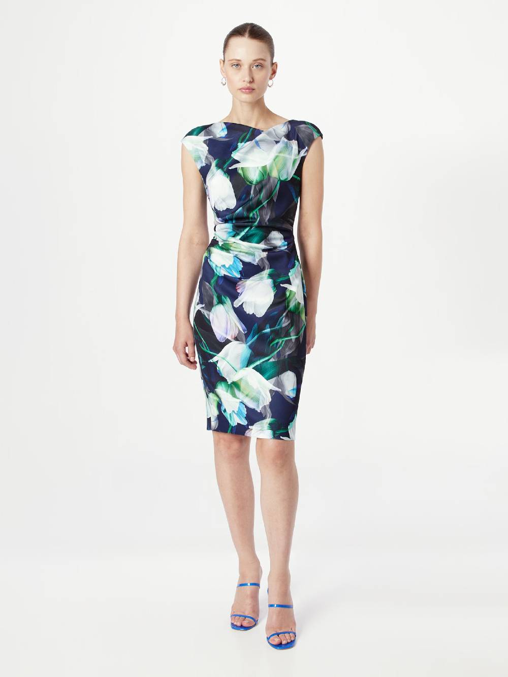 SWING Sheath Dress In Marine Blue