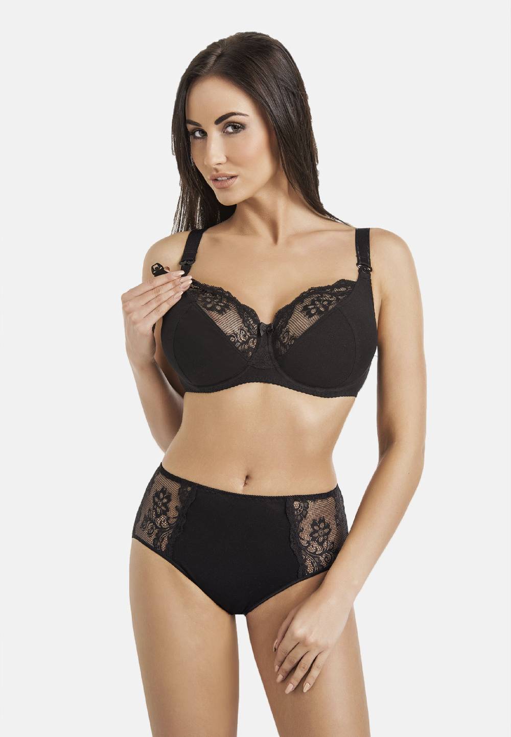 TEYLI T-shirt Nursing Bra 'Anastasia' In Black