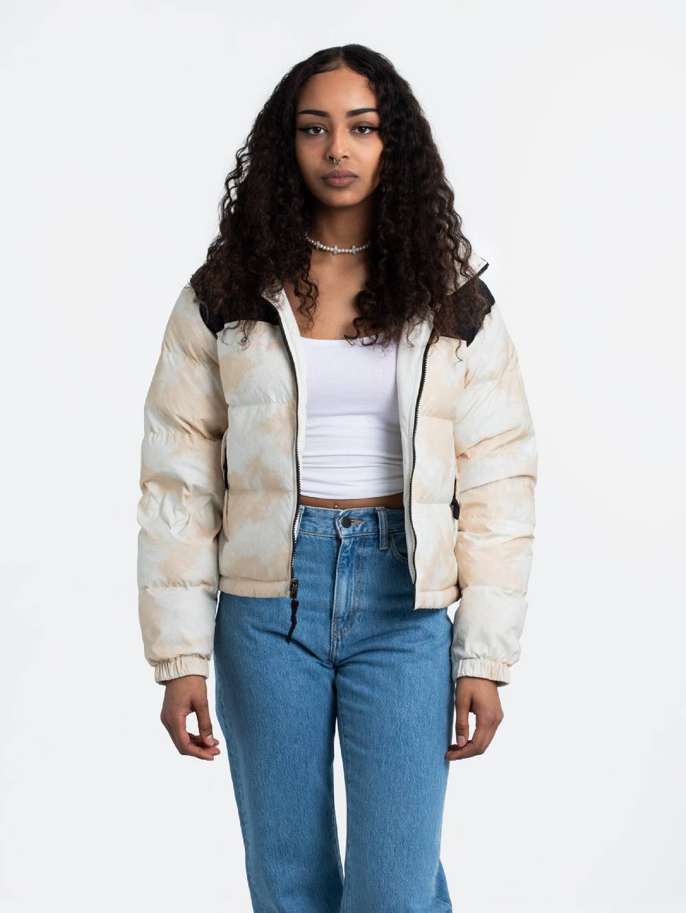 THE NORTH FACE Winter Jacket ' 1992 Crinkle Nuptse ' In Beige