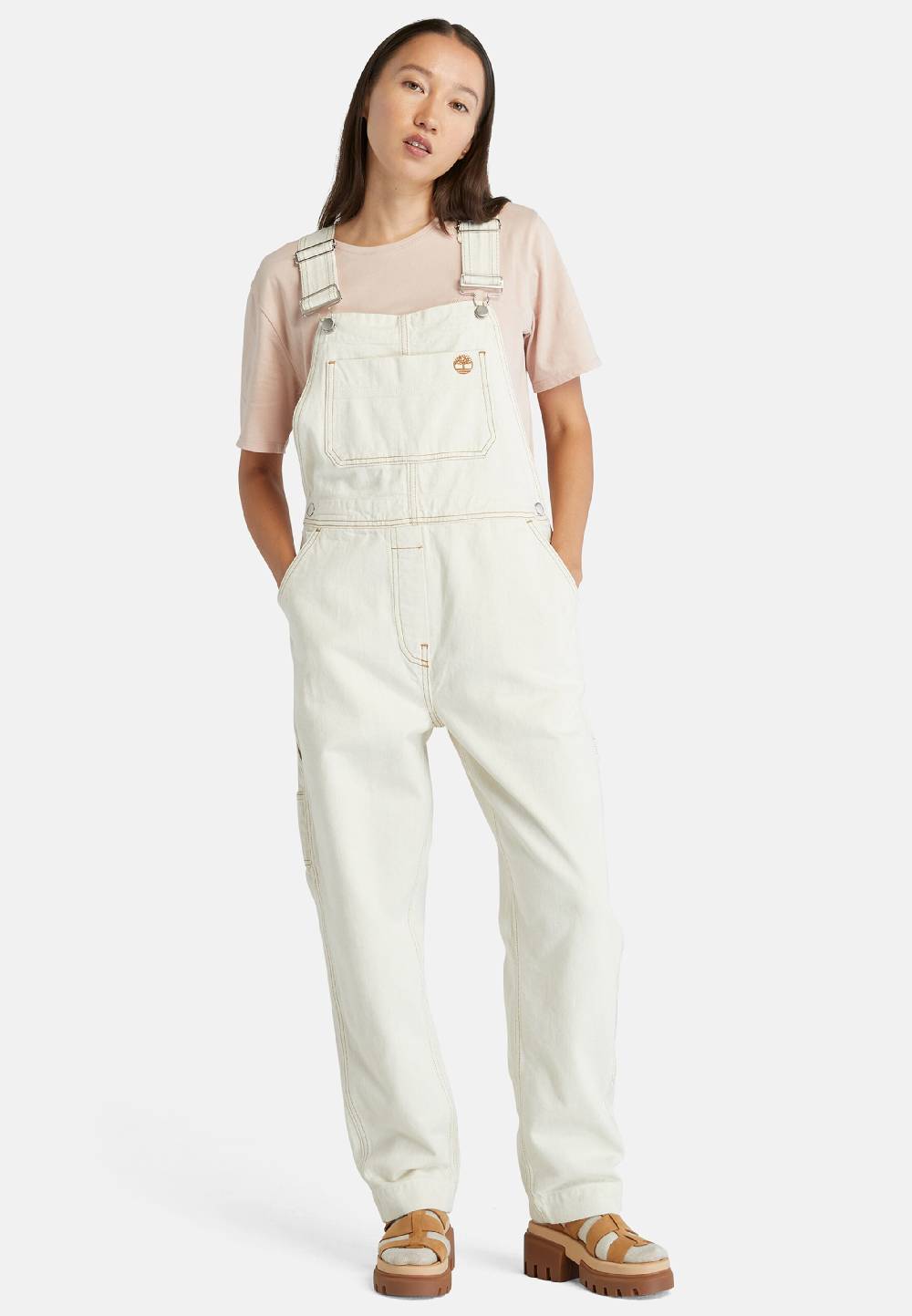 TIMBERLAND Regular Jean Overalls In White