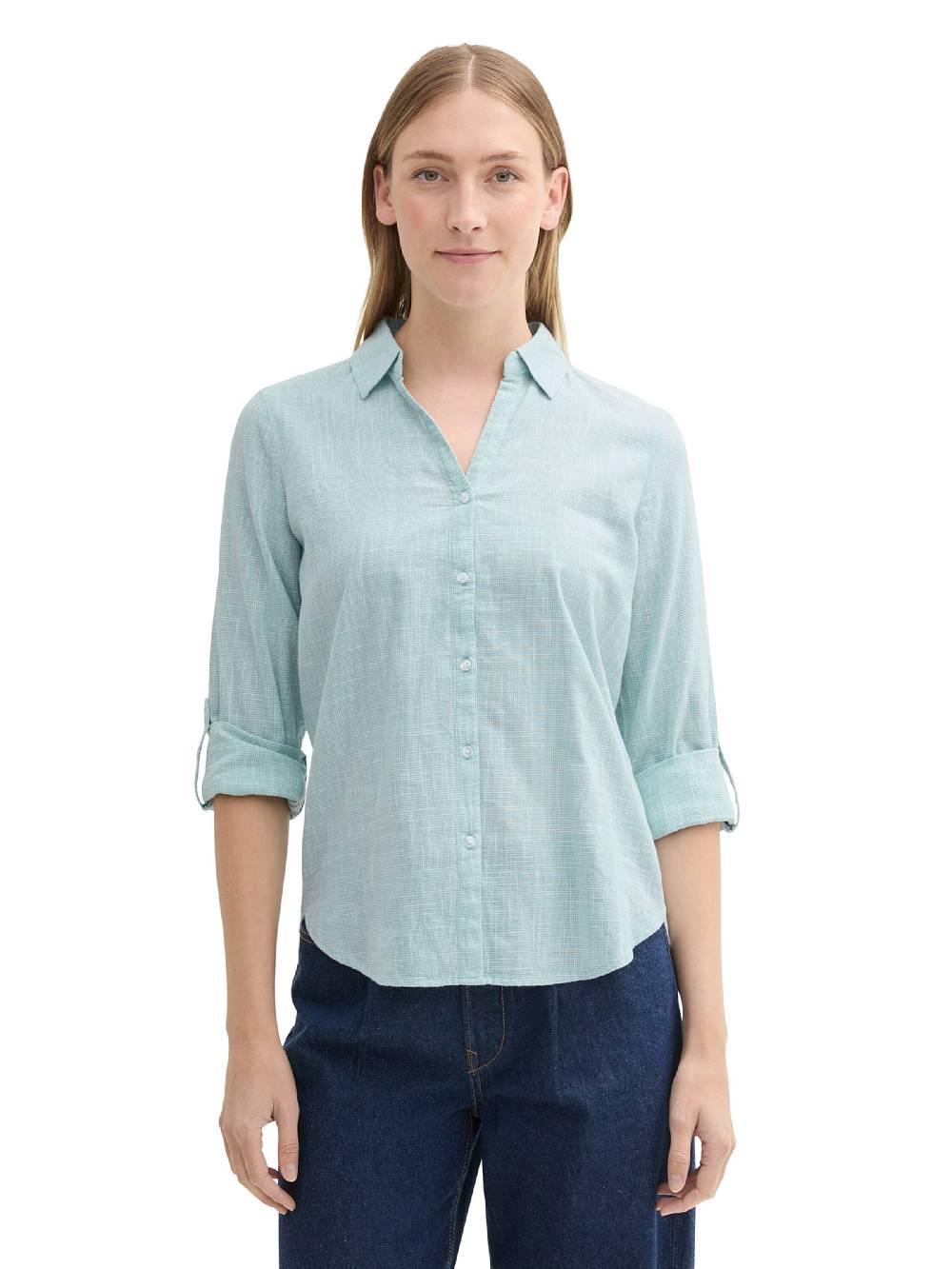 TOM TAILOR Blouse In Aqua