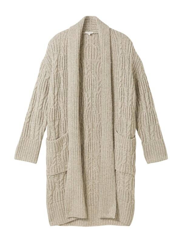 TOM TAILOR Knit Cardigan in Beige