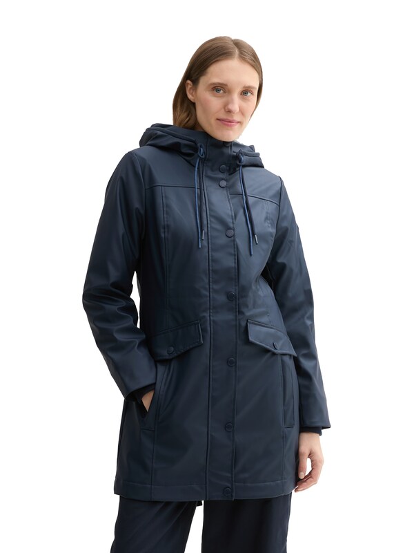 TOM TAILOR Raincoat in Dark Blue