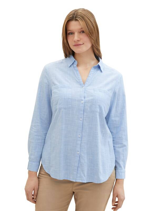 Tom Tailor Women + Blouse in Light Blue