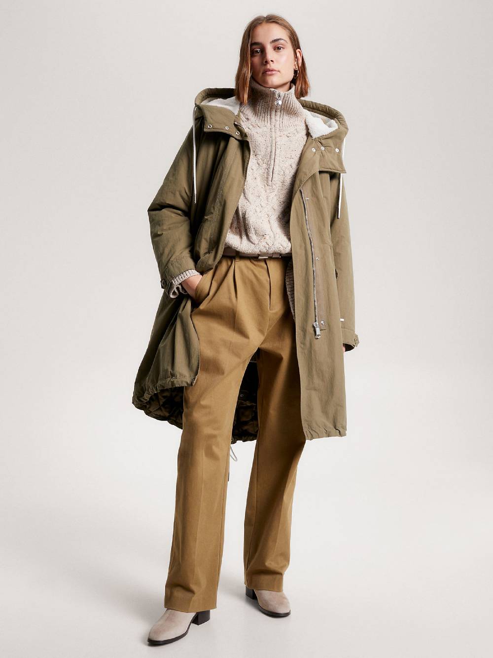 TOMMY HILFIGER Between-Seasons Parka In Dark Green