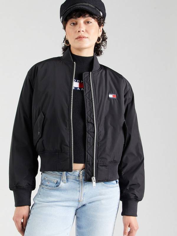 Tommy Jeans Between-Season Jacket 'ESSENTIALS' in Black