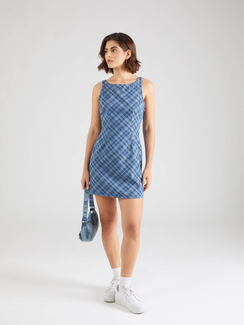 Tommy Jeans Dress In Blue Denim, Light Blue