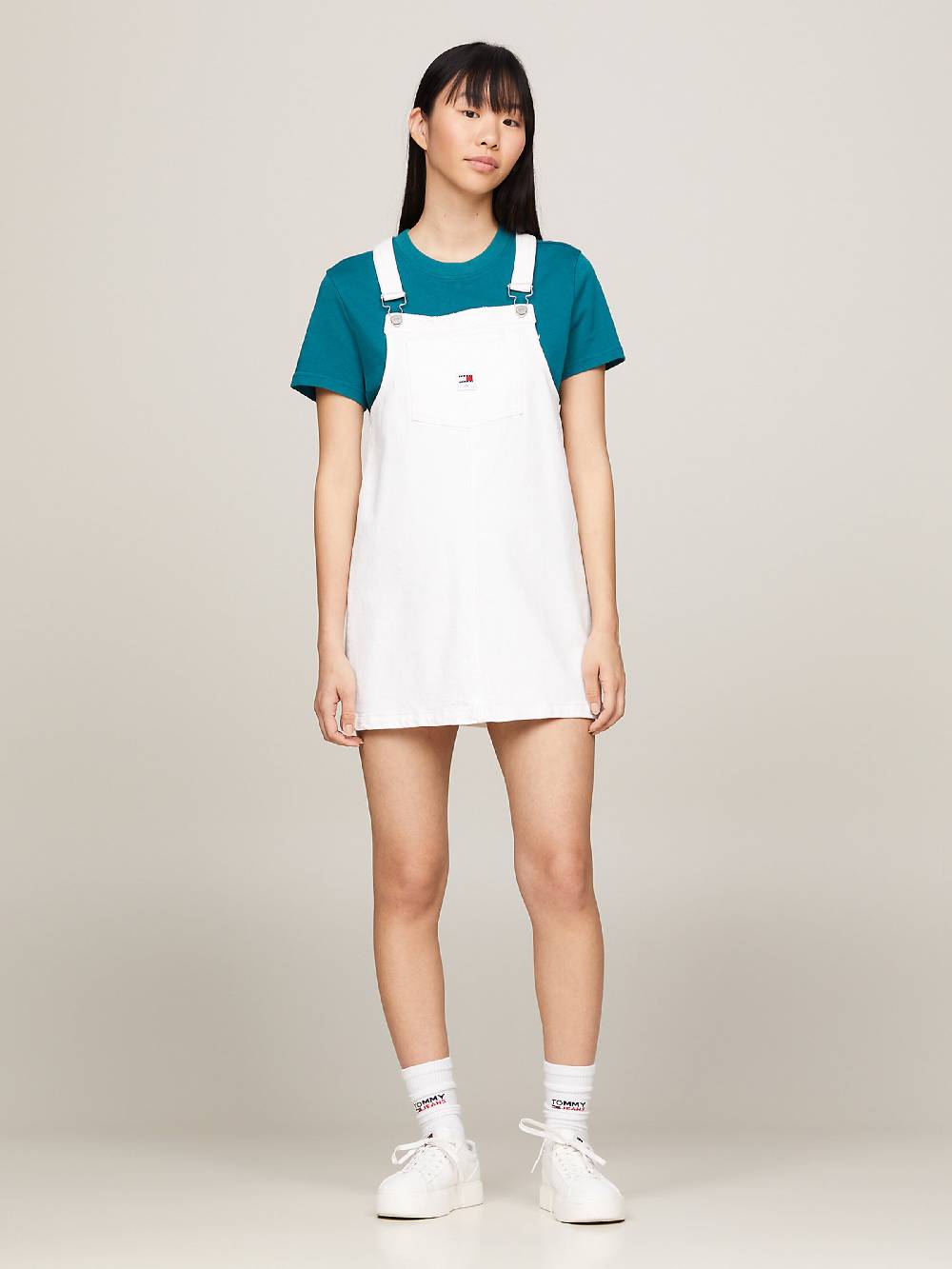 Tommy Jeans Overall Skirt In White
