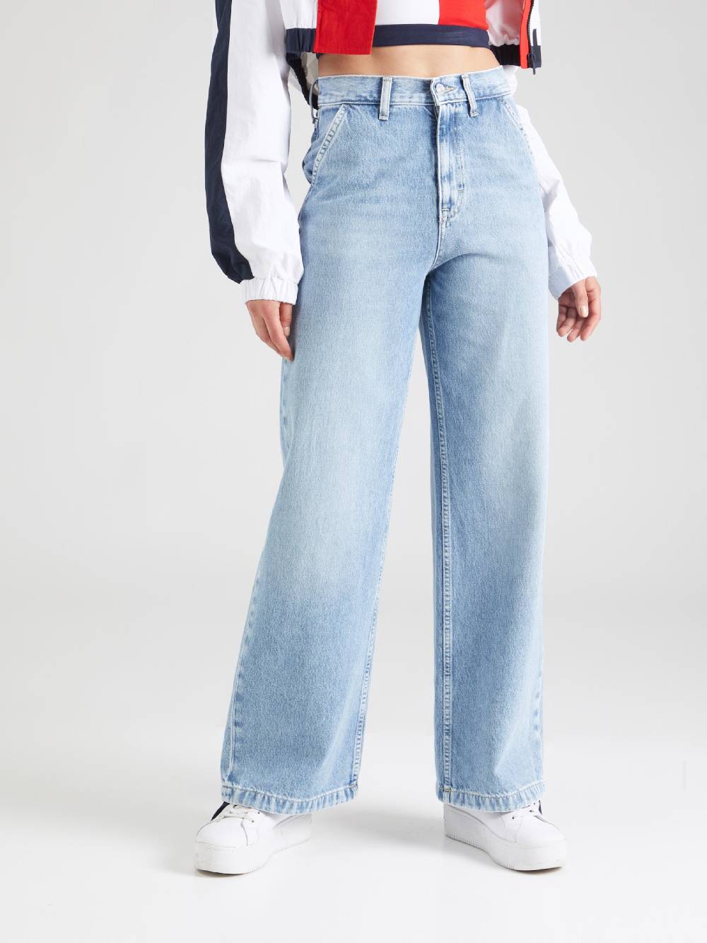 Tommy Jeans Wide Leg Jeans 'CLAIRE' In Light Blue