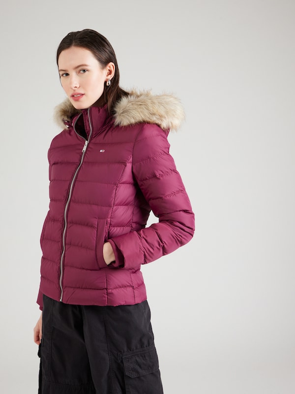 Tommy Jeans Winter Jacket In Berry
