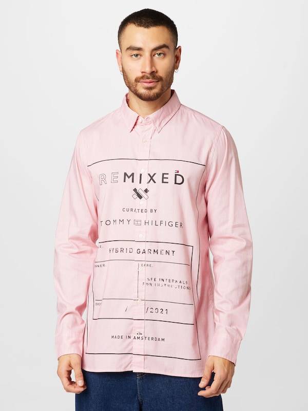 Tommy Remixed Regular fit Button Up Shirt in Pink