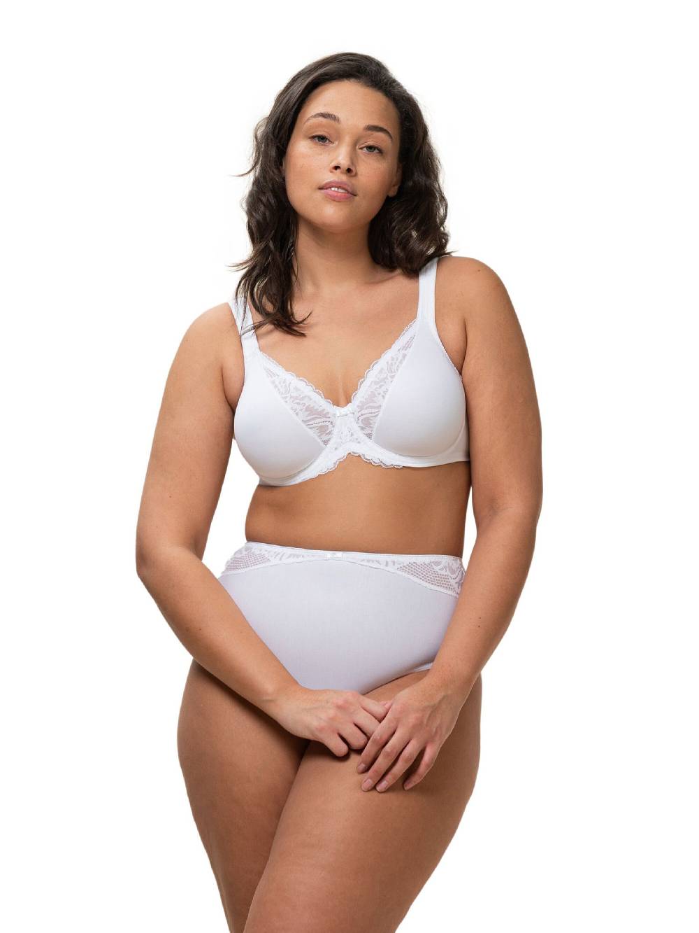 TRIUMPH Bra ' Modern Lace+Cotton ' In White