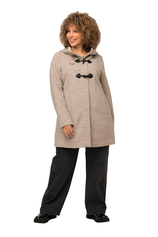 Ulla Popken Between-Seasons Coat in Beige