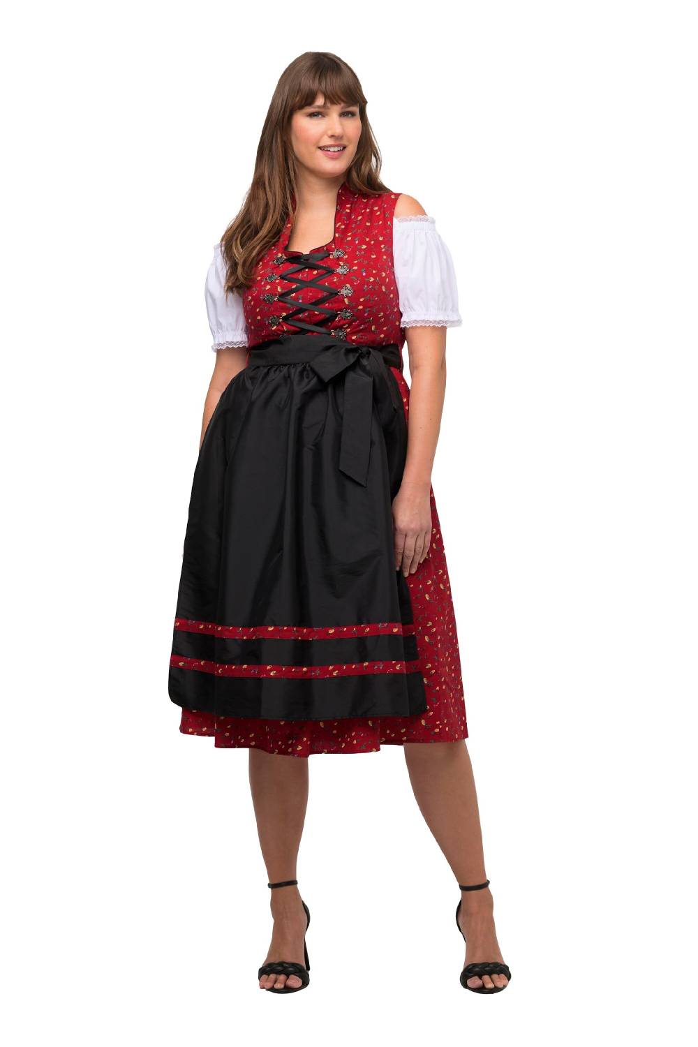 Ulla Popken Dirndl In Red