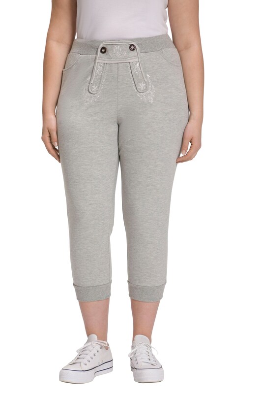 Ulla Popken Loose fit Traditional Pants in Light Grey