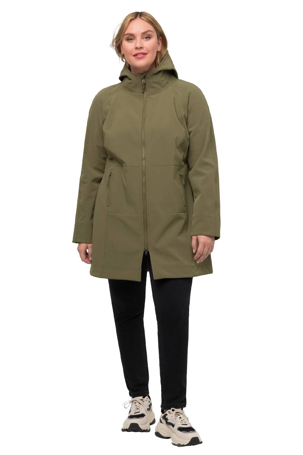 Ulla Popken Performance Jacket In Khaki
