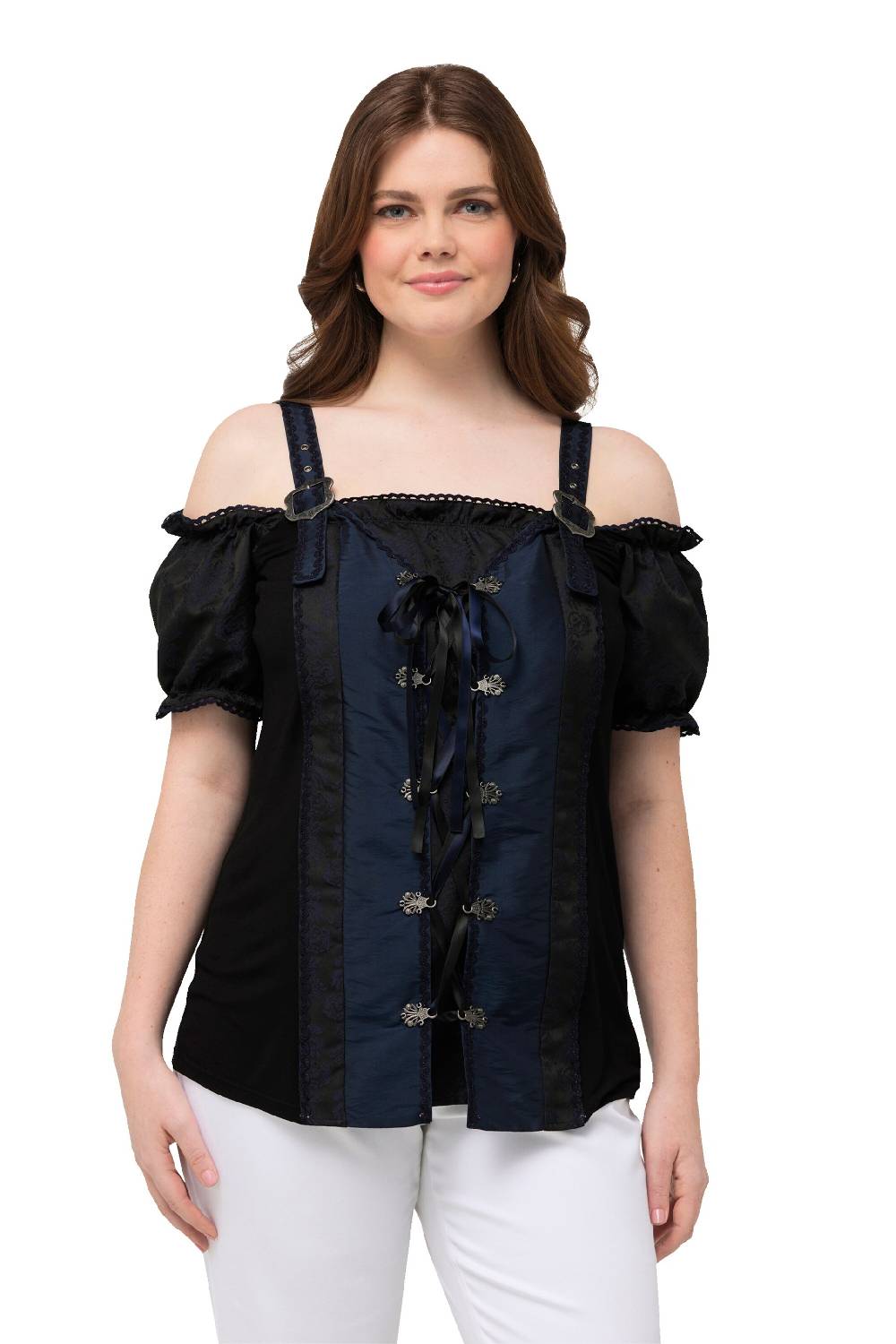 Ulla Popken Traditional Blouse In Black