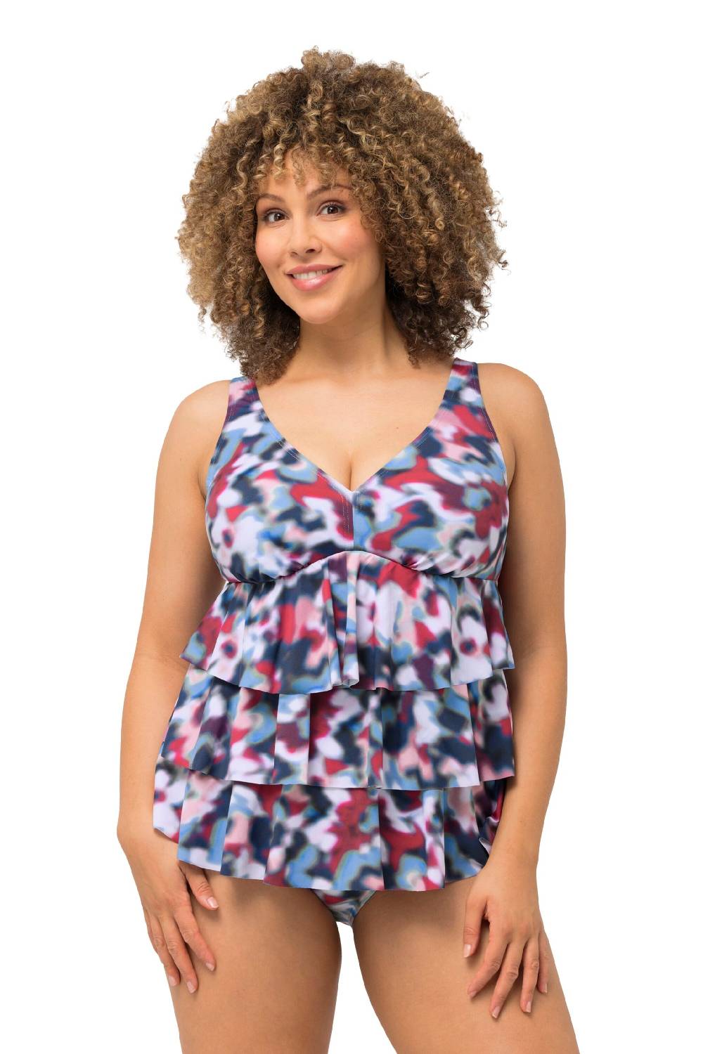 Ulla Popken Triangle Tankini In Mixed Colors