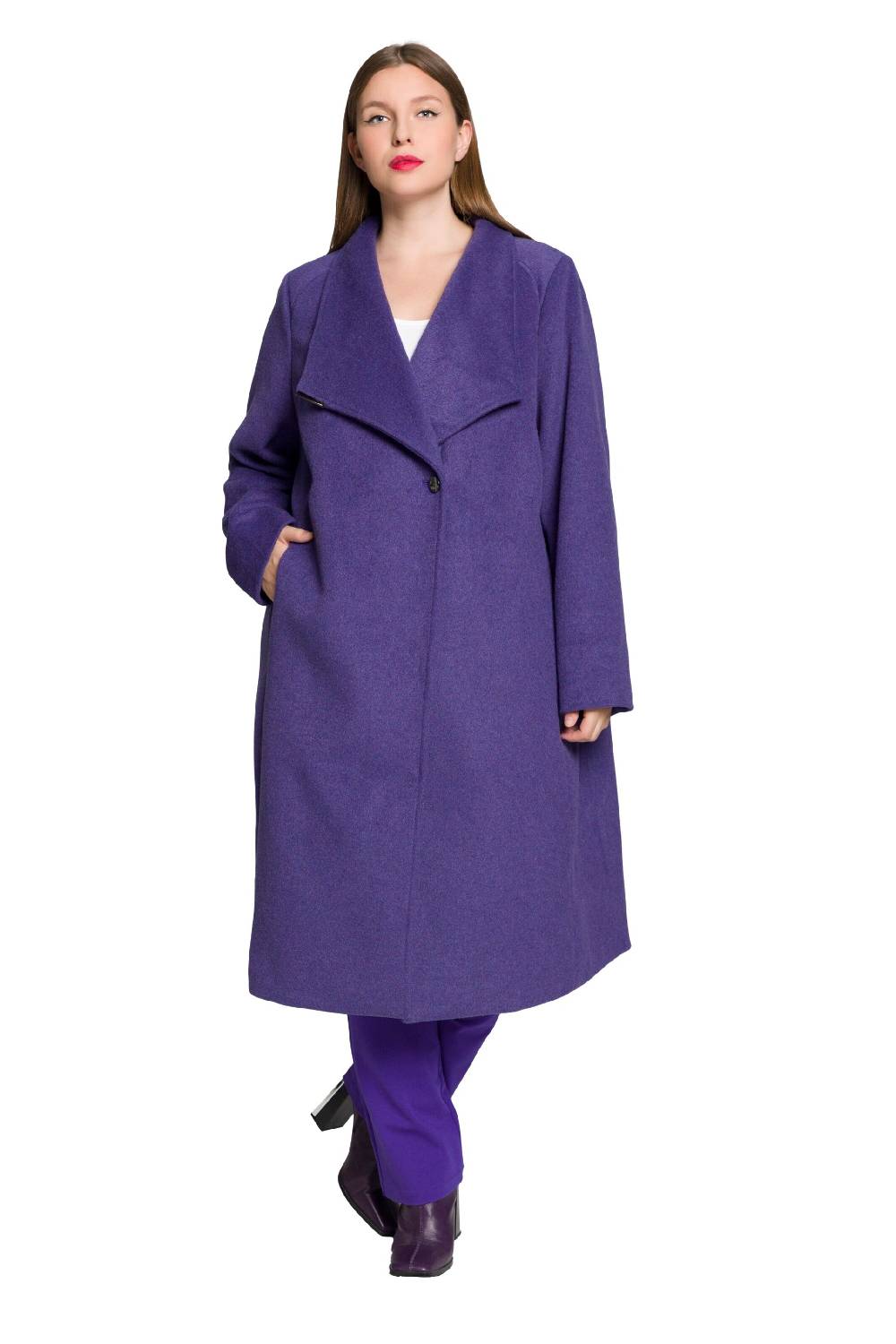 Ulla Popken Winter Coat '812251' In Purple