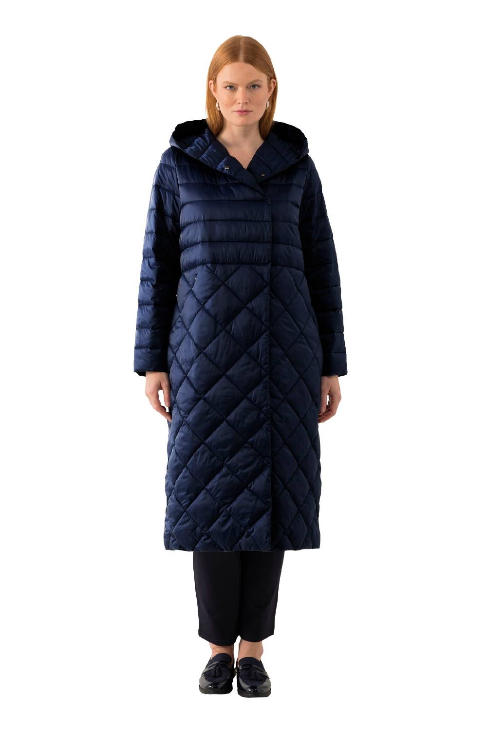 Ulla Popken Winter Coat In Blue