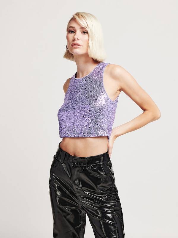 UNFOLLOWED x ABOUT YOU Top 'HYPNOTIZED ' in Purple