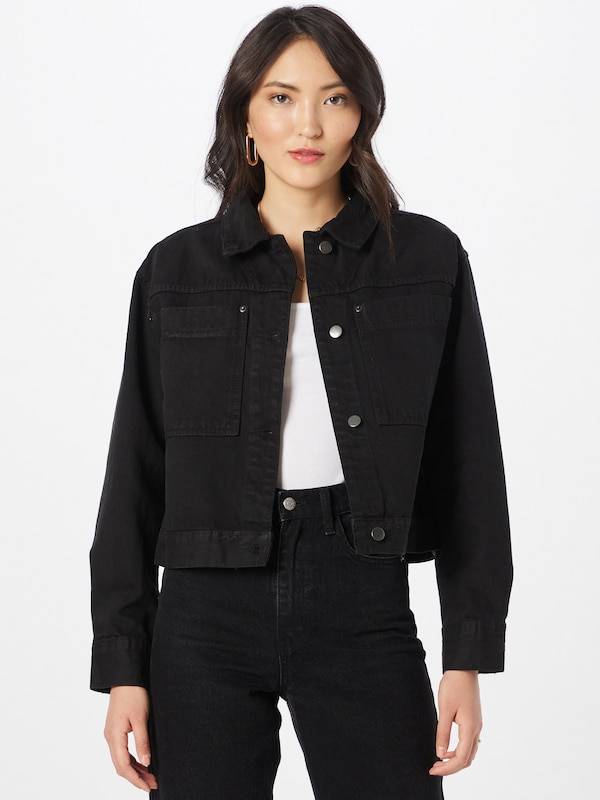 Urban Classics Between-Season Jacket in Black Denim