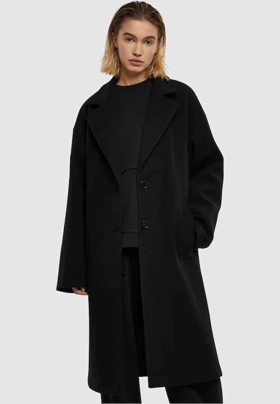 Urban Classics Between-Seasons Coat in Black