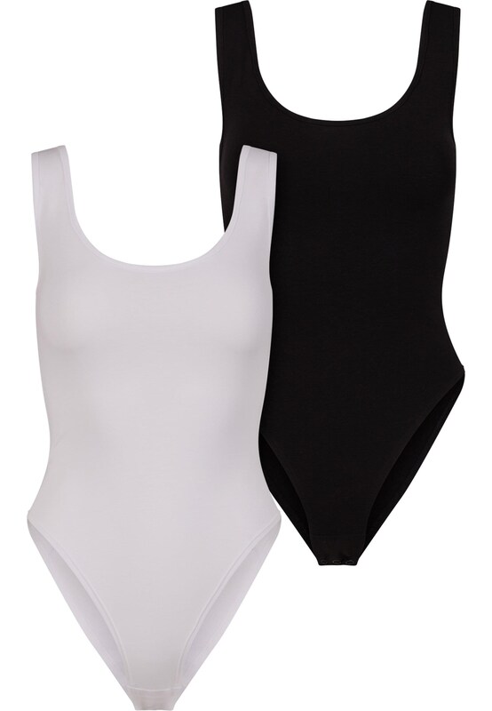 Urban Classics Bodysuit In Black, Off White